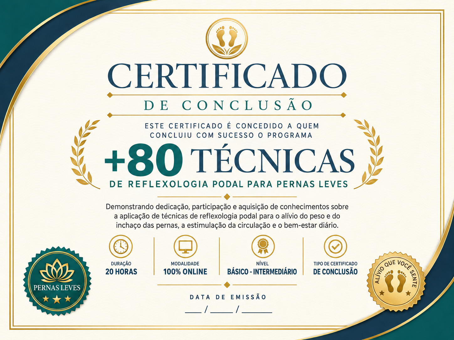 Certificado de Conclusão Pernas Leves