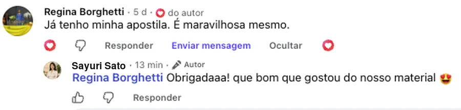 Depoimento de aluna 1